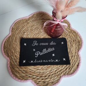 Pochette personnalisĂ©e âJe veux des paillettes dans ma vieâ