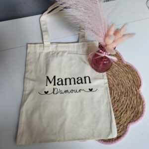 Tote bag personnalisé maman – Maman d’amour | Cadeau fête des mères
