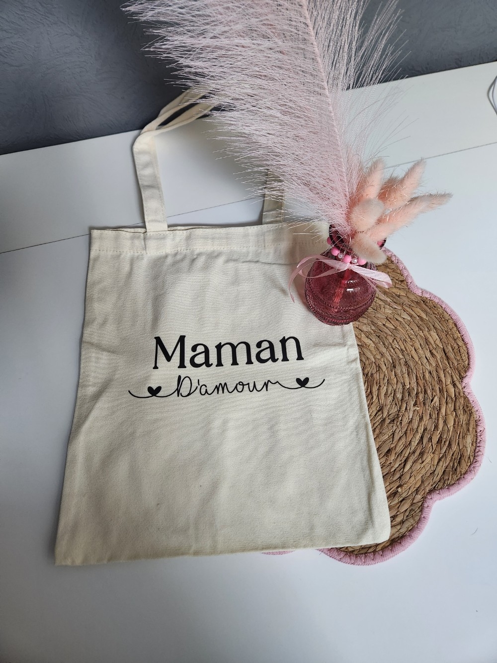 Tote bag personnalisé maman – Maman d’amour | Cadeau fête des mères