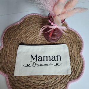 Pochette personnalisée maman – Maman d’amour | Cadeau fête des mères