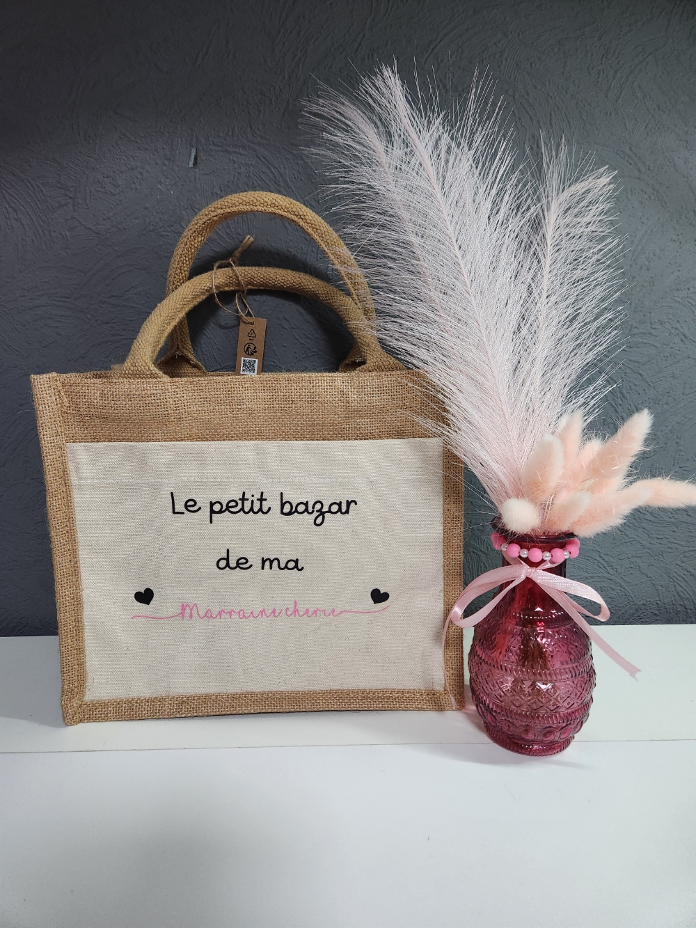Cabas personnalisé marraine – Le petit bazar de ma marraine chérie