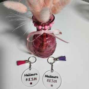 Porte-clé personnalisé maîtresse, ATSEM ou AESH – Cadeau fin d'année