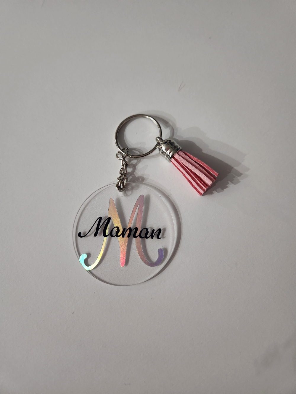 Porte-clé personnalisé avec initiale en plexiglas – Cadeau prénom original – Image 3
