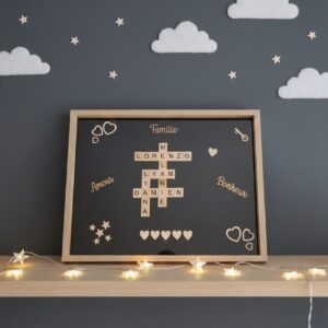 Cadre Scrabble personnalisé – Décoration prénom et famille